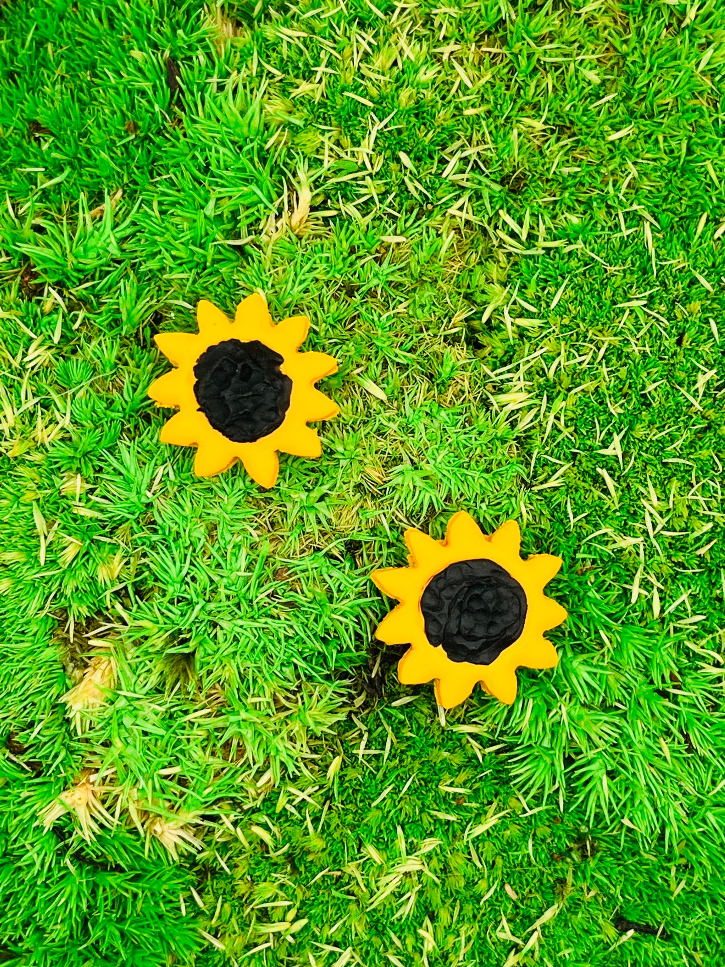 Sunflower Clay Earrings