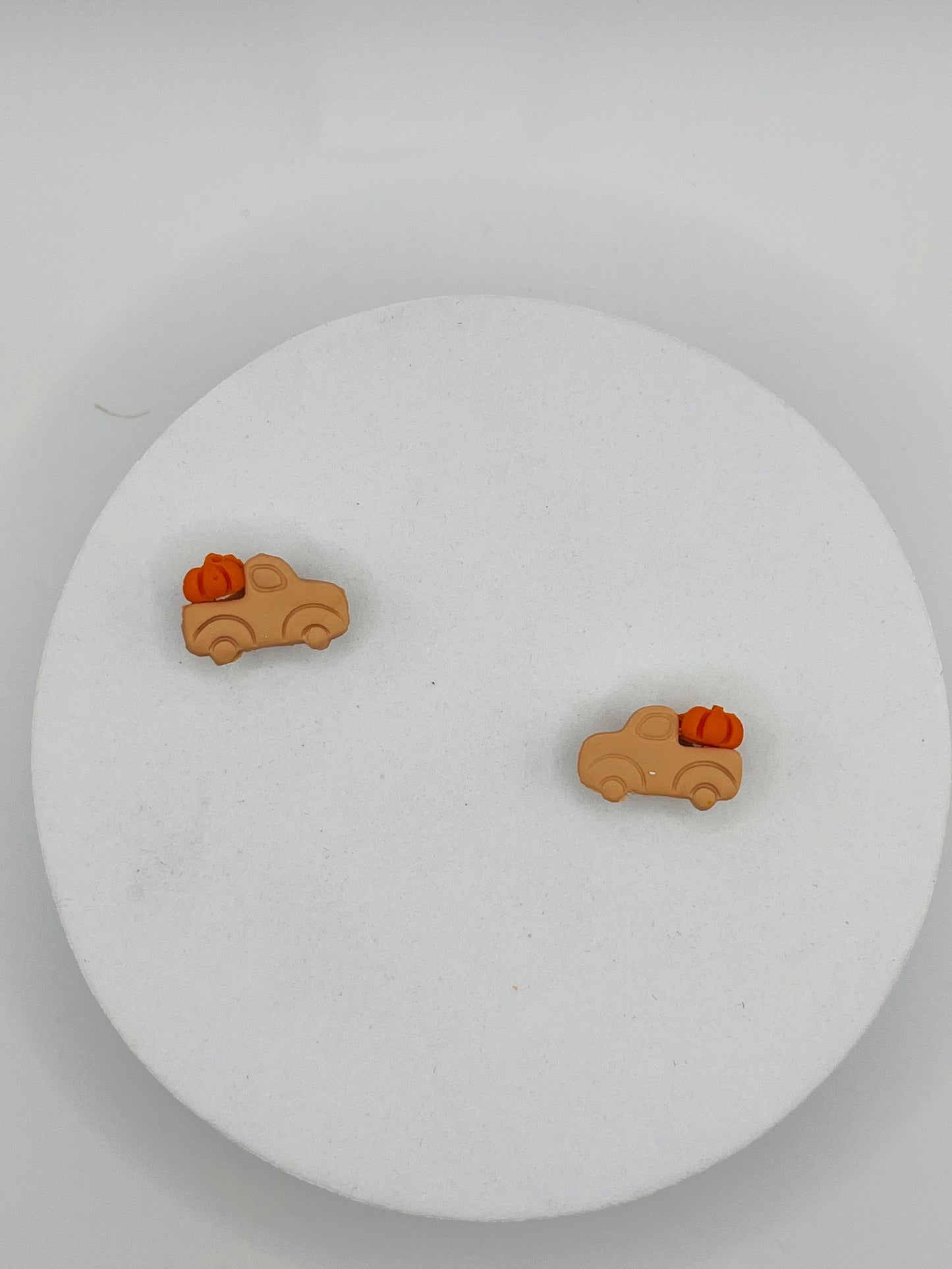 Fall Truck Stud Clay Earrings