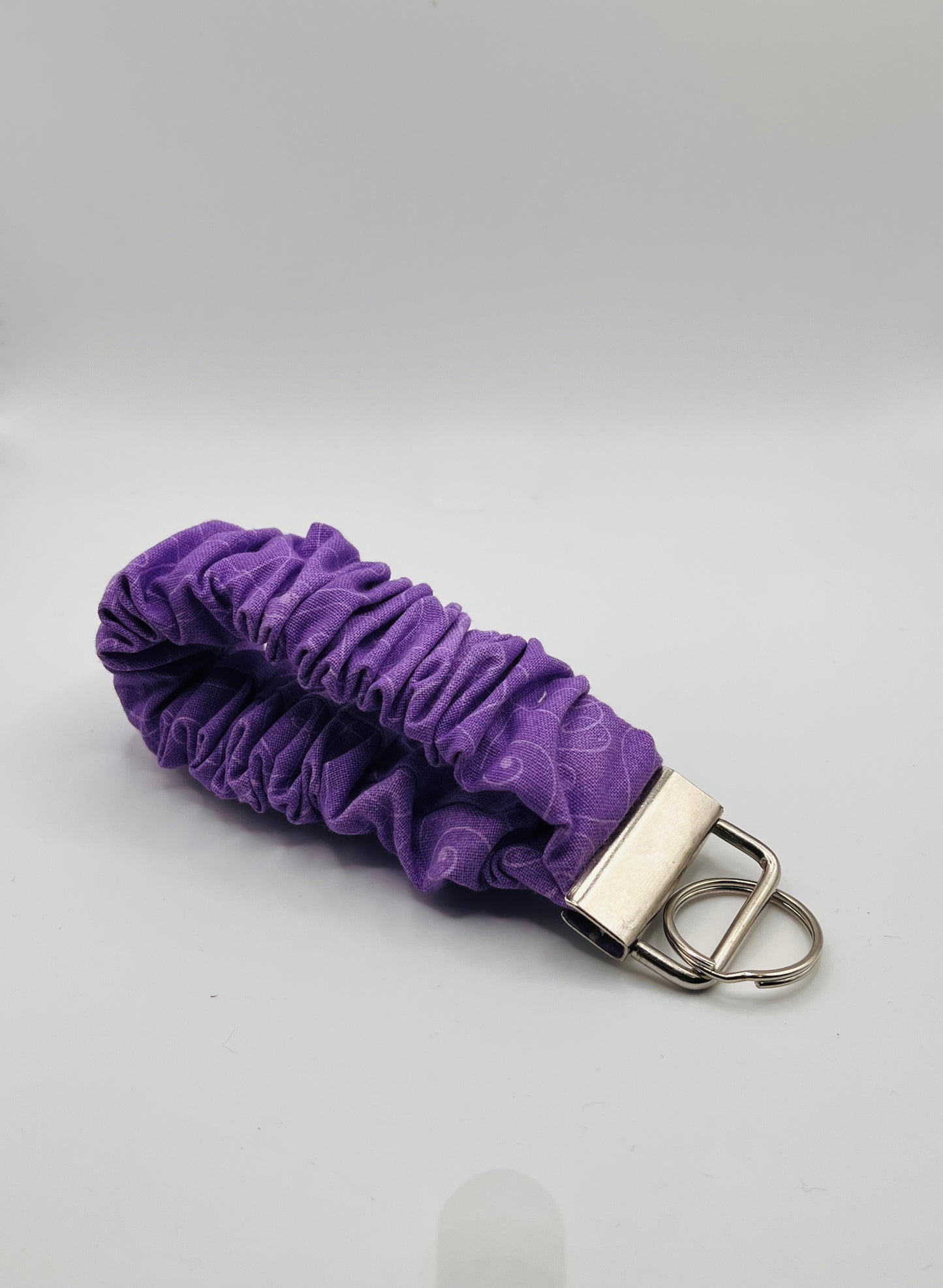 Purple / Magenta Handmade Key Wristlet Keychain Scrunchie Accessory