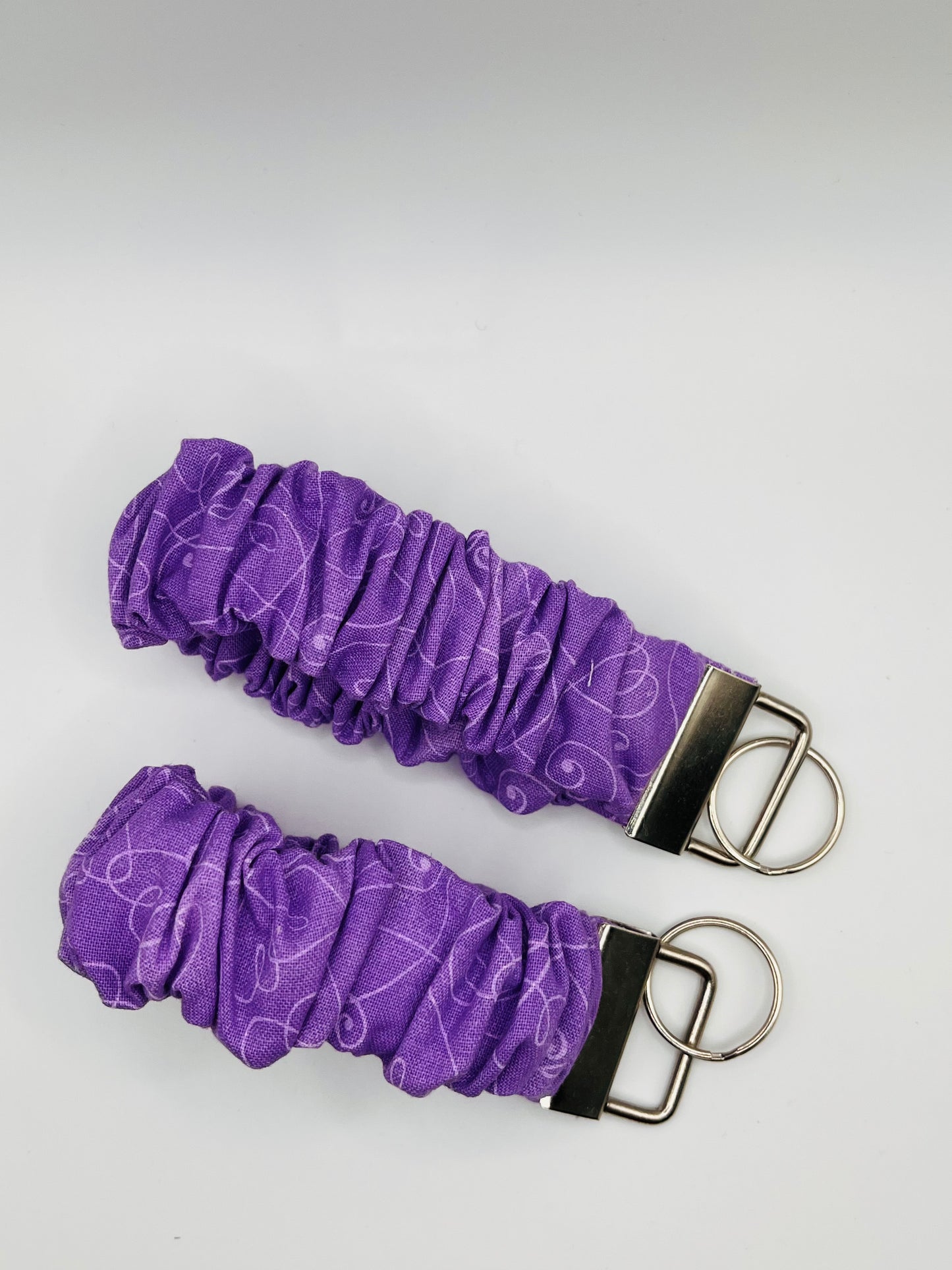 Purple / Magenta Handmade Key Wristlet Keychain Scrunchie Accessory