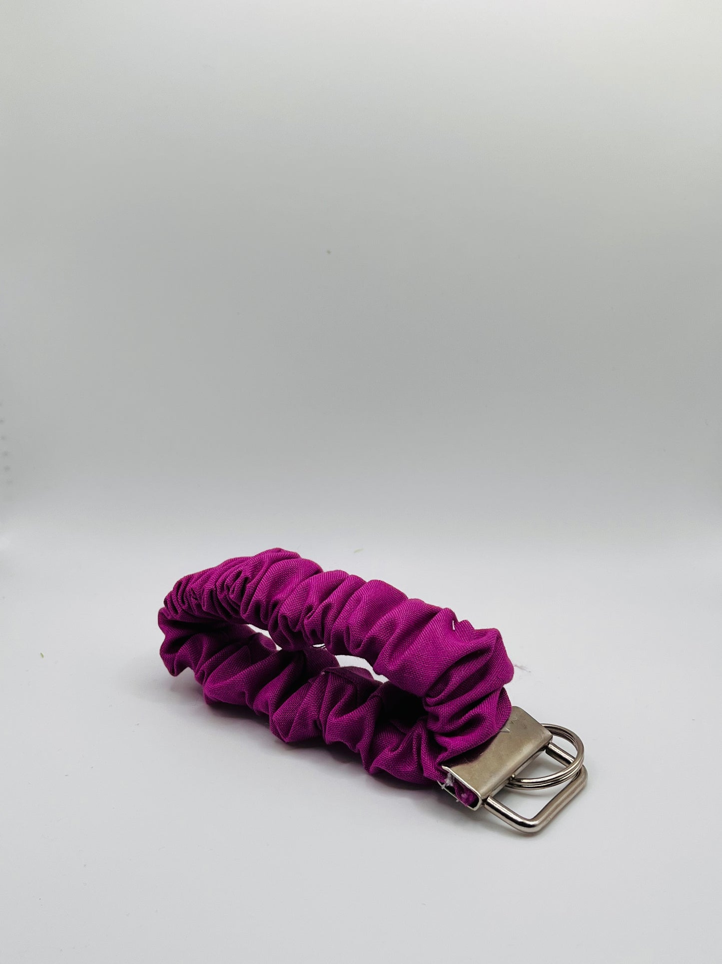 Purple / Magenta Handmade Key Wristlet Keychain Scrunchie Accessory