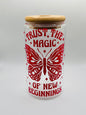 Trust the Magic of New Beginnings Iced Coffee Glass Cup