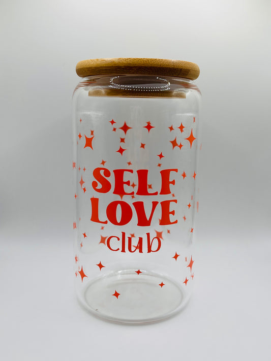 Self Love Club Iced Coffee Glass