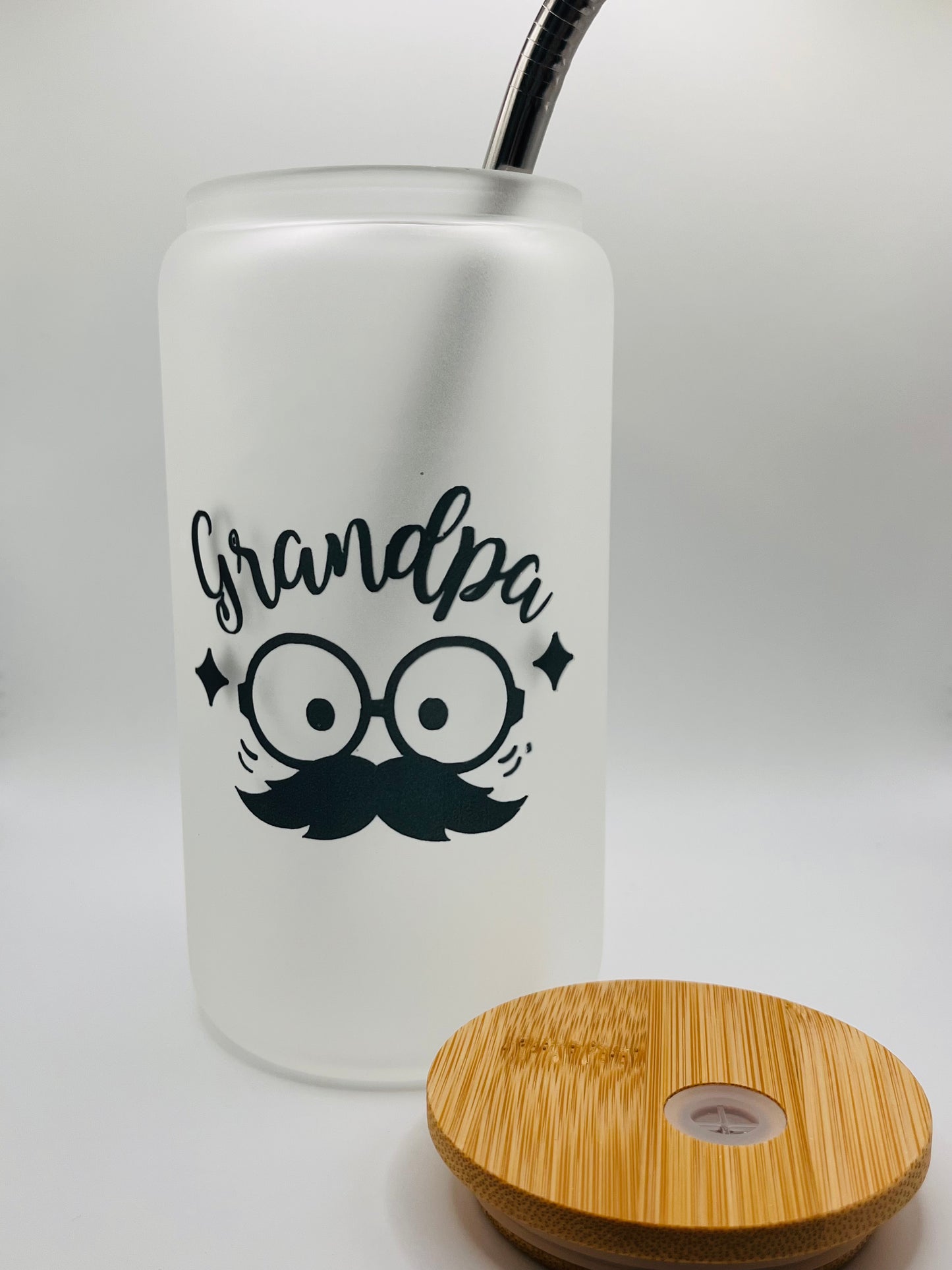 Grandpa Glasses Frosted Coffee Glass