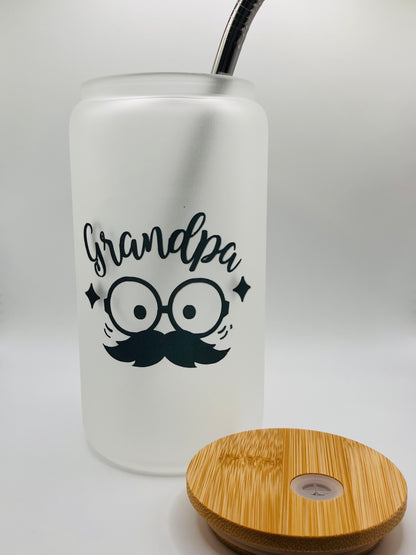 Grandpa Glasses Frosted Coffee Glass