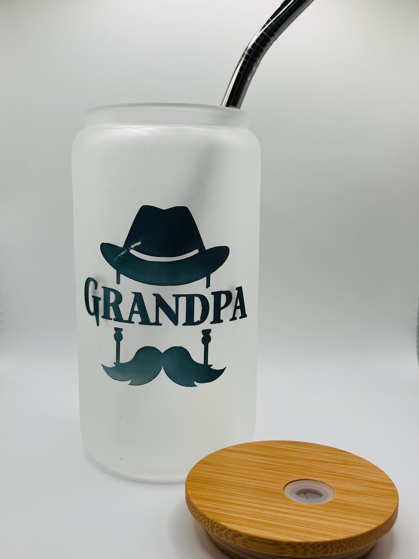 Grandpa Dad Frosted Coffee Glass