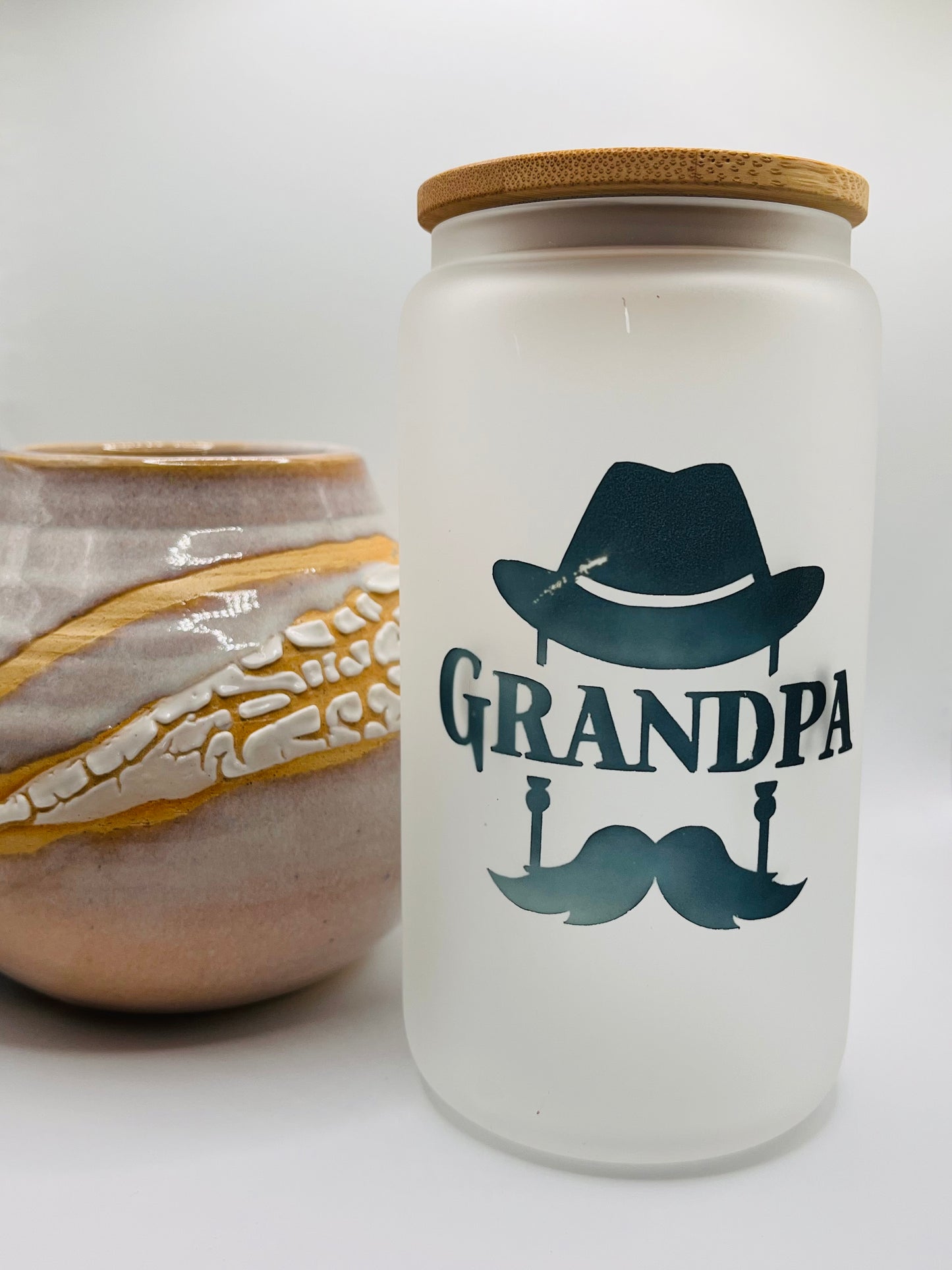 Grandpa Dad Frosted Coffee Glass