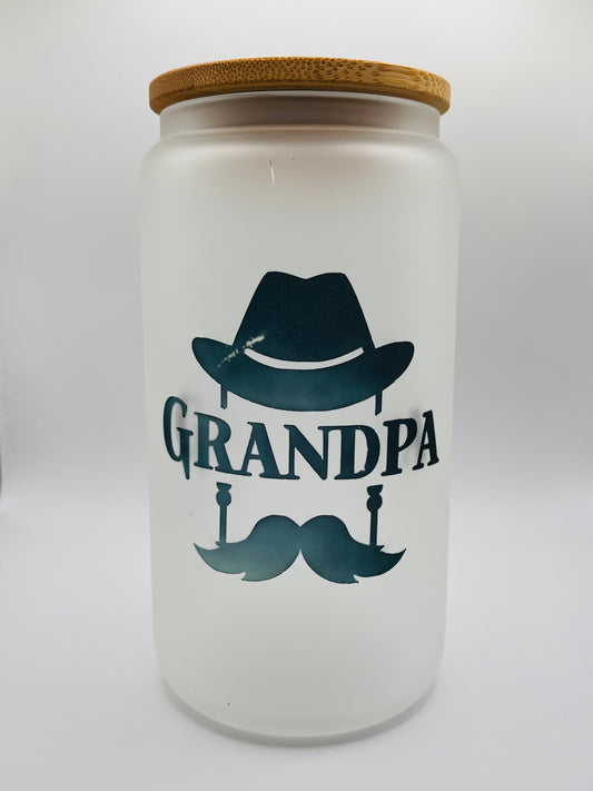 Grandpa Dad Frosted Coffee Glass