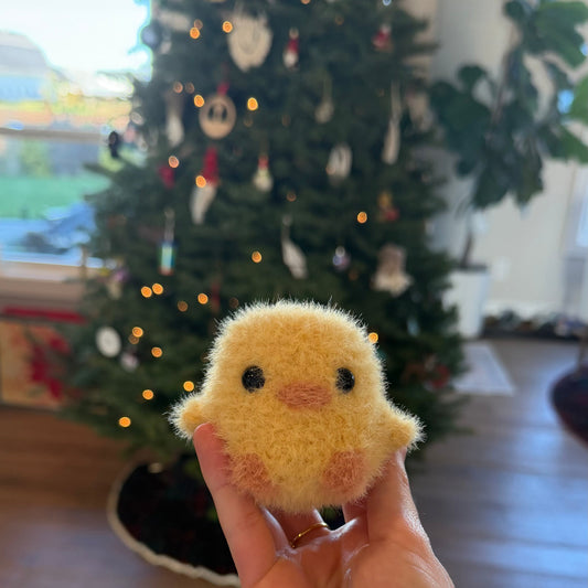 Crochet Fuzy Weighted chick