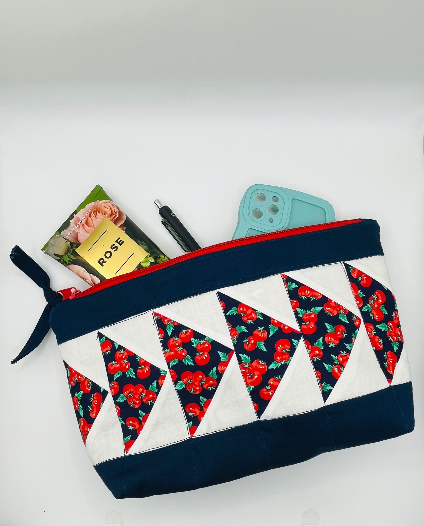 Red Tomoto Patchwork Pouch Bag