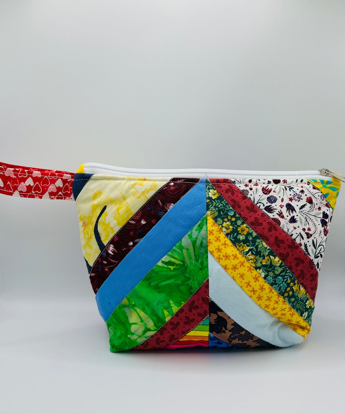 Rainbow Patchwork Pouch Bag