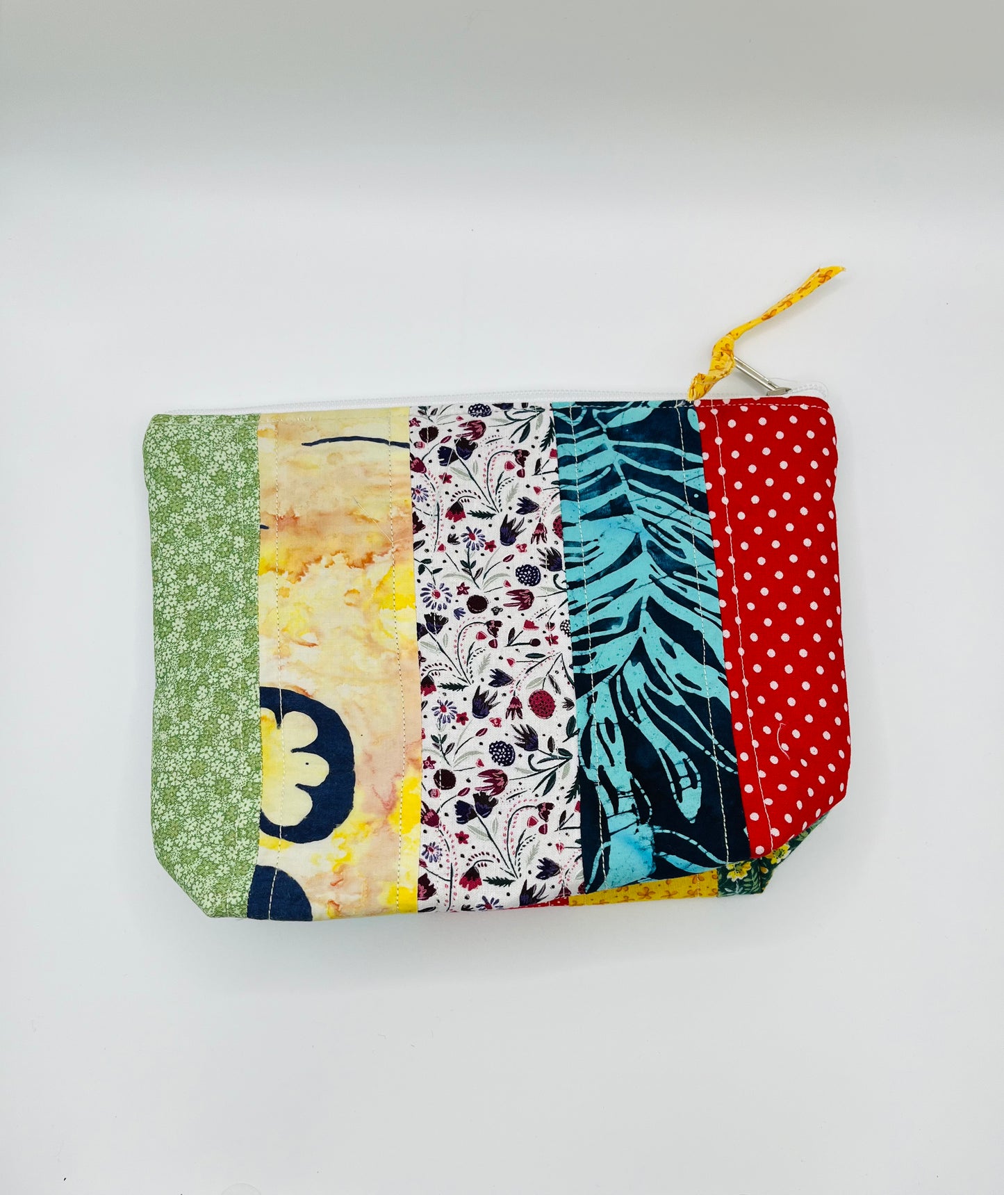 Stripe Patchwork Pouch Bag