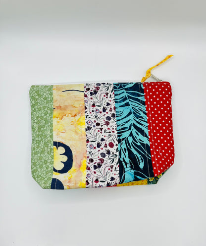 Stripe Patchwork Pouch Bag