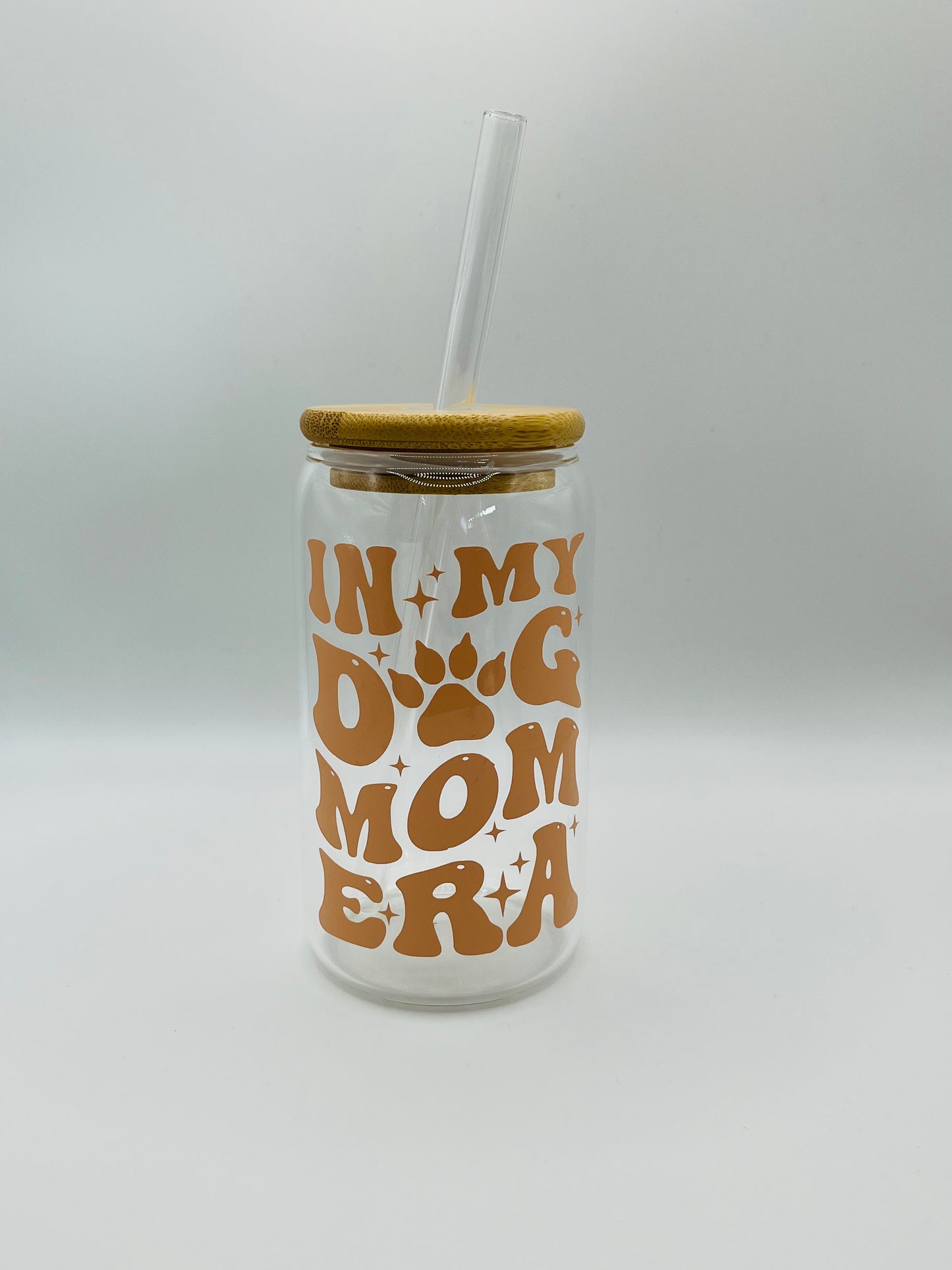 In My Dog Mom Era Iced Coffee Glass