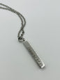 Custom engraved Stainless Steel Rectangle Pendant Necklace