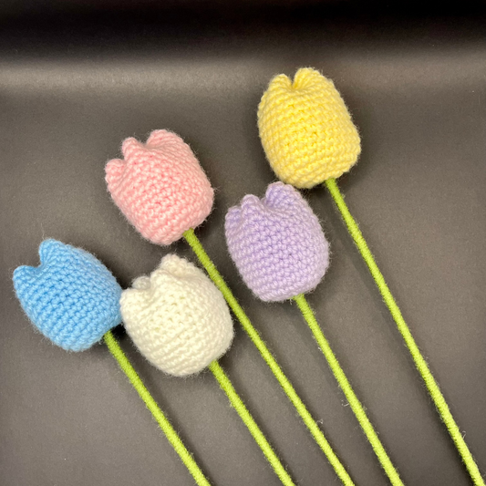 🌷 Handmade Crochet Tulip Flowers 🌷