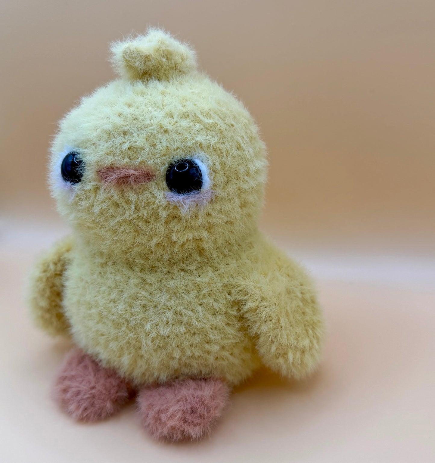 Crochet Fuzy weighted Chick