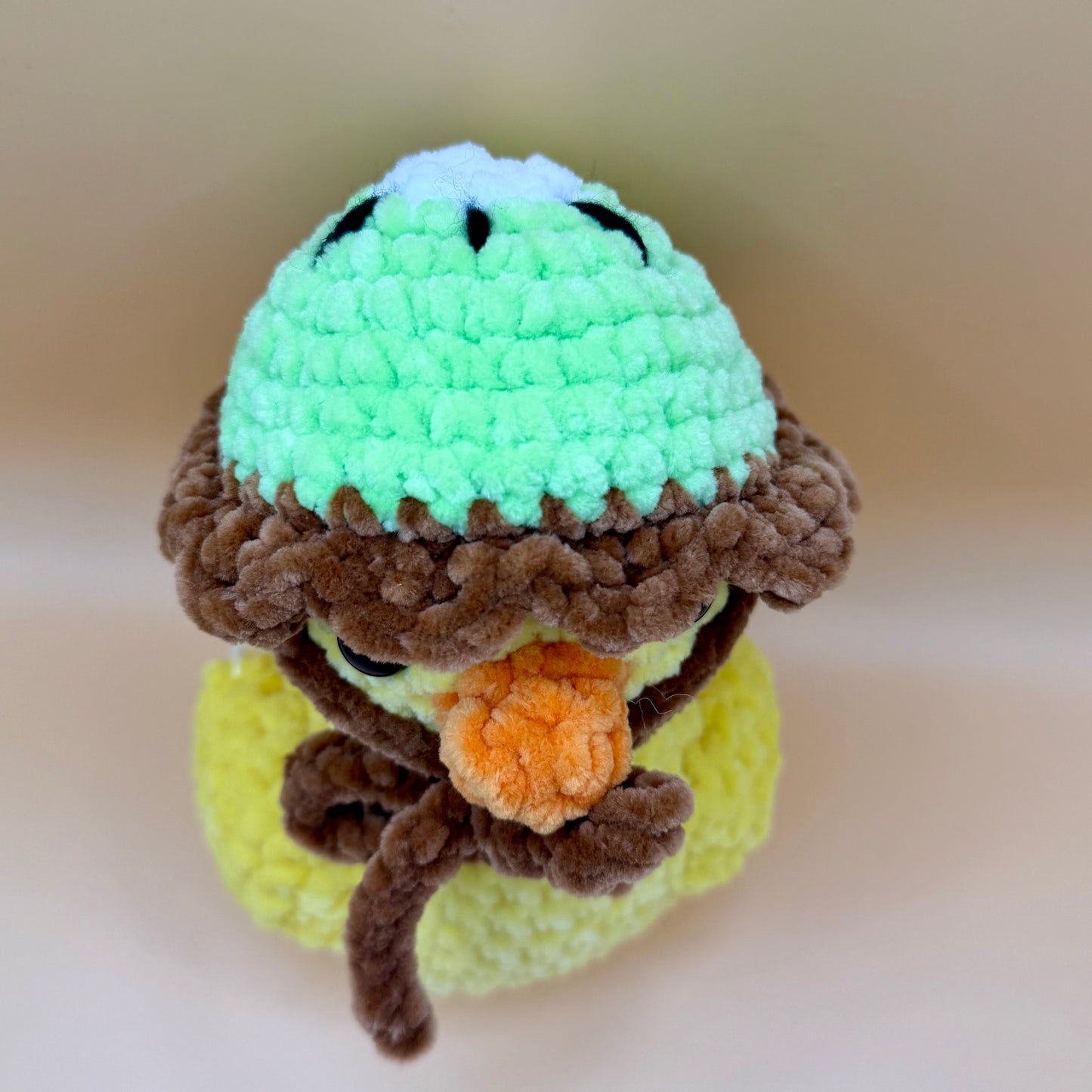 Crochet Duck with Interchangeable Fruit Hats