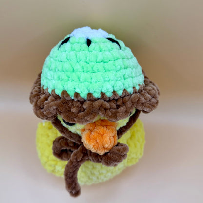 Crochet Duck with Interchangeable Fruit Hats