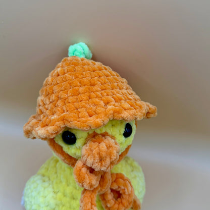 Crochet Duck with Interchangeable Fruit Hats