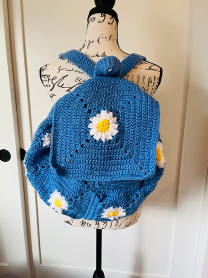 Crochet Daisy Backpack