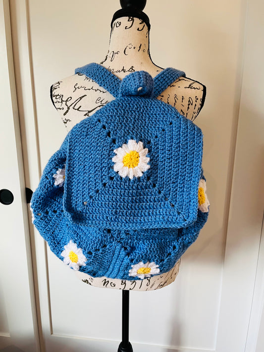 Crochet Daisy Backpack