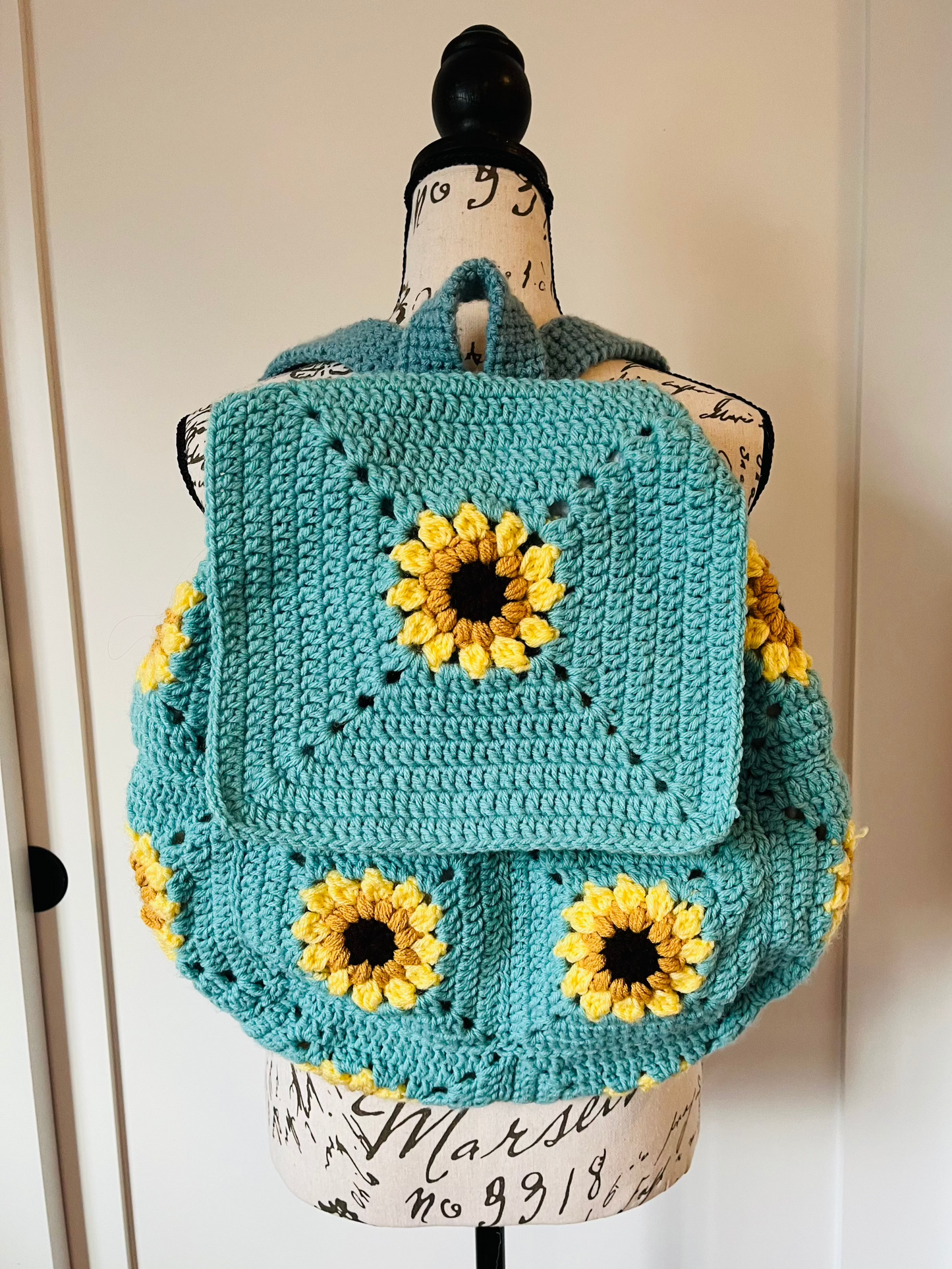 Crochet Sunflower backpack