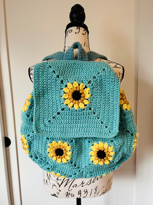 Crochet Sunflower backpack