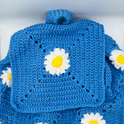 Crochet Daisy Backpack