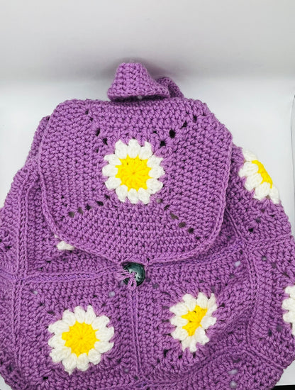 Crochet Daisy Backpack