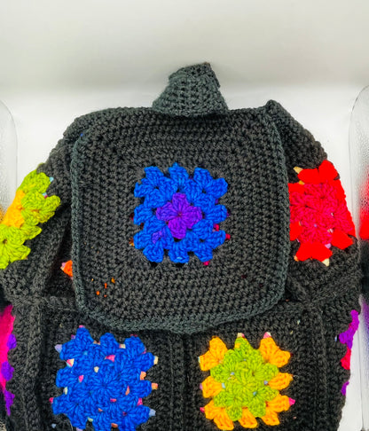 Crochet Granny Square Backpack