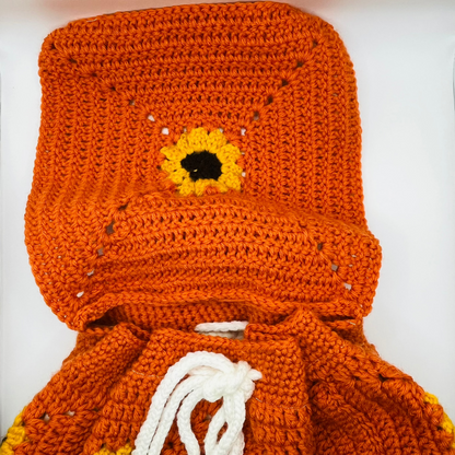 Crochet Sunflower backpack