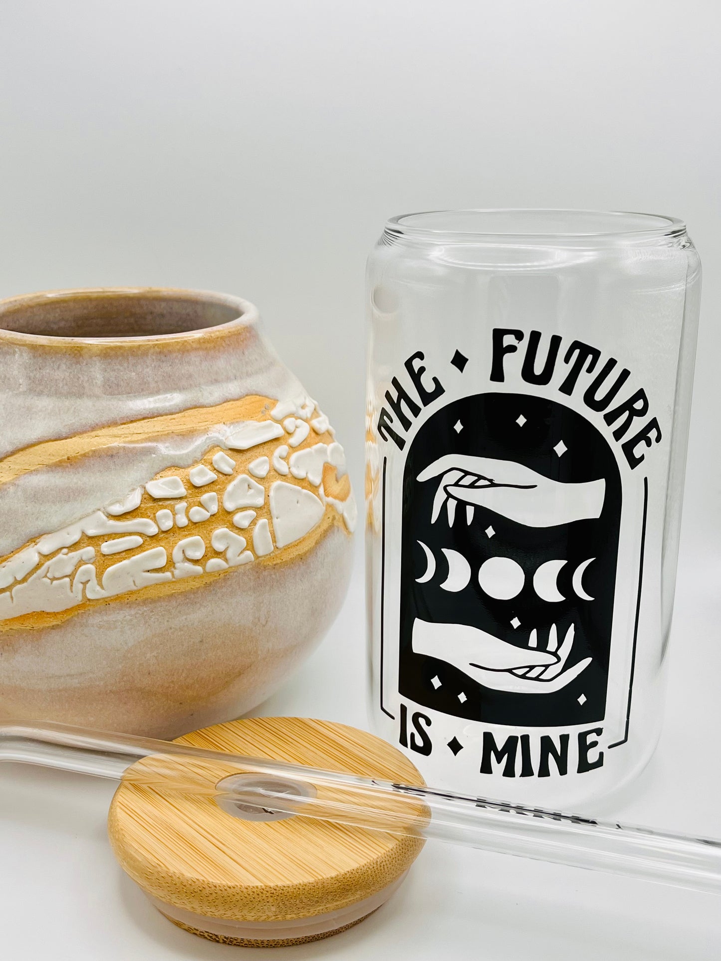 The Future is Mine Iced Coffee Glass