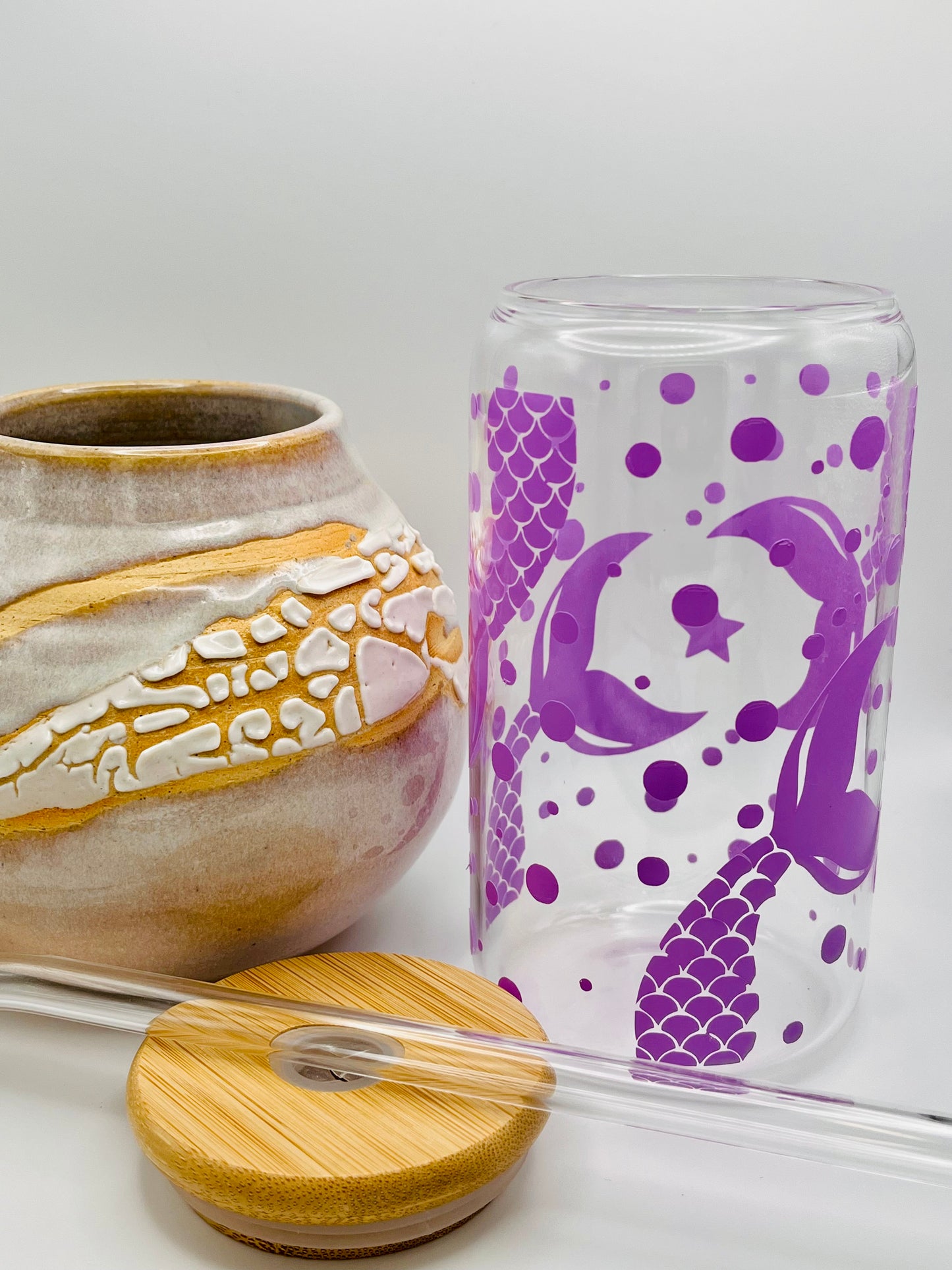 Mermaid Wrap Iced Coffee Glass